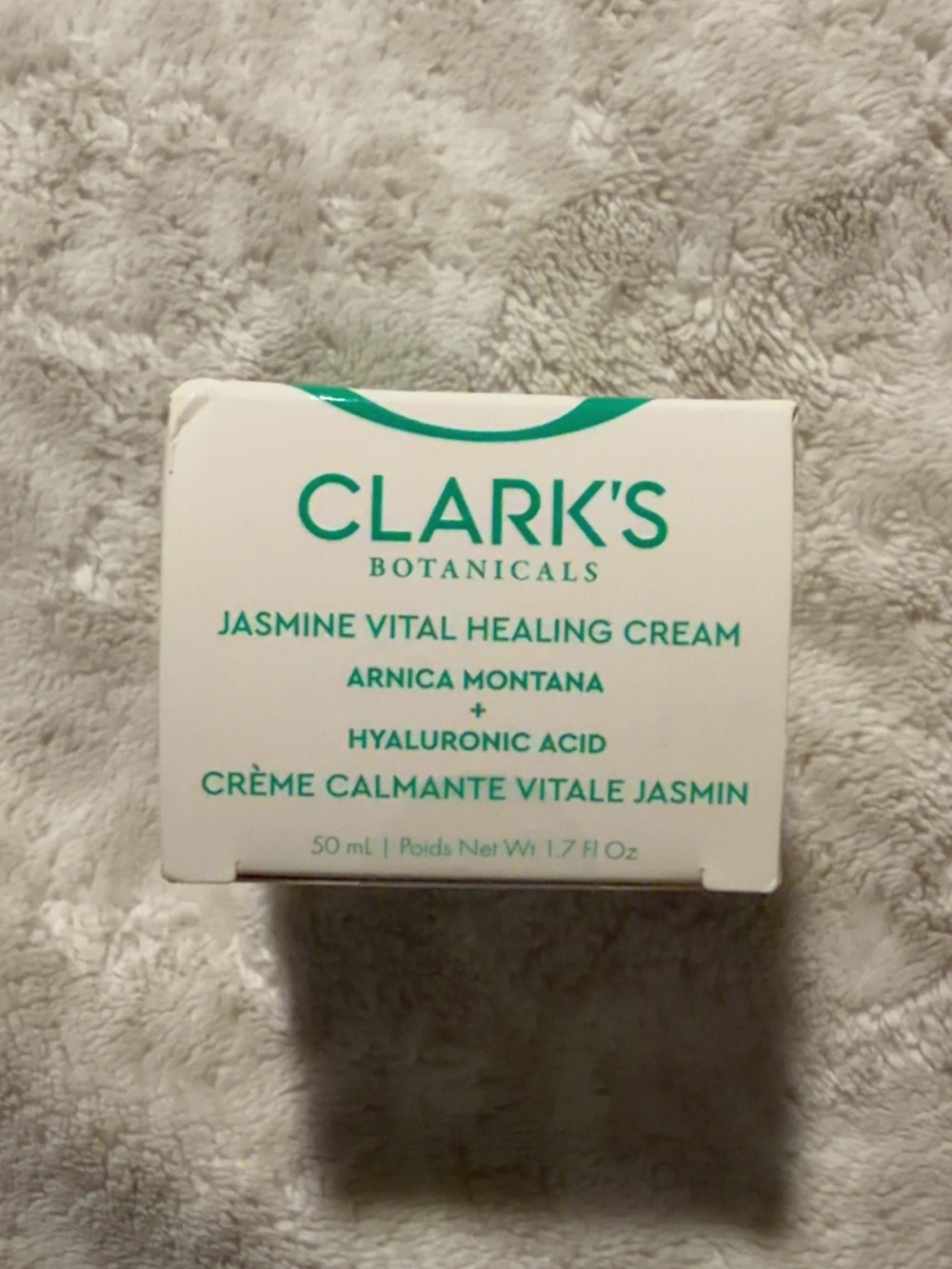 CLARK'S Jasmine Vital Healing Cream - White with Teal Text